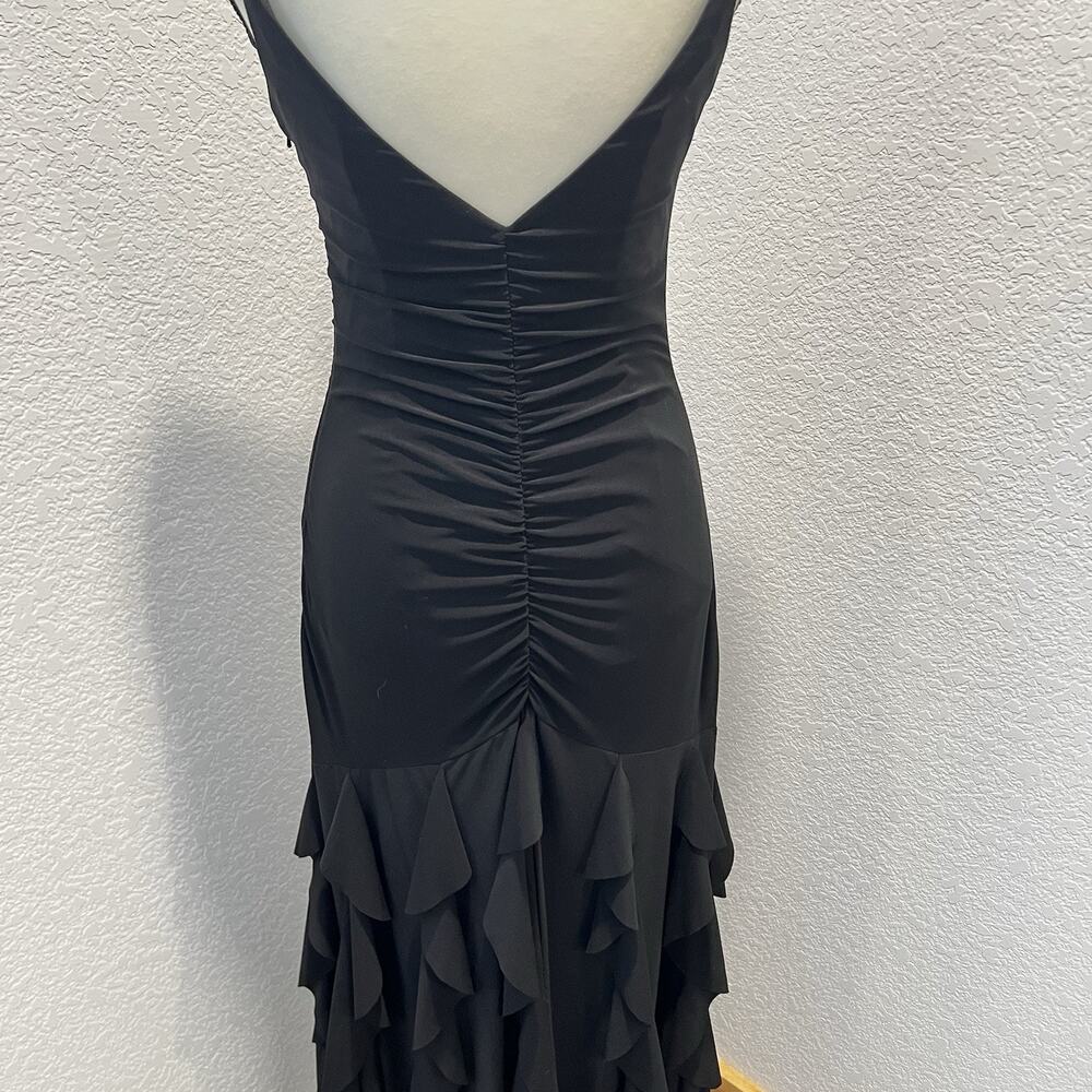 Scott McClintock USA Women's Size 10 Black Mermaid Maxi Evening Gown Rhinestones - Picture 9 of 16